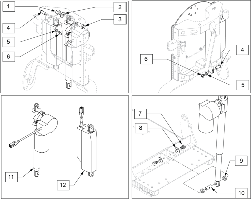 Recline With Power Sheer Actuators parts diagram