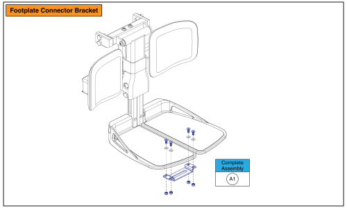 Footplate Connector, Basic Center Mount parts diagram