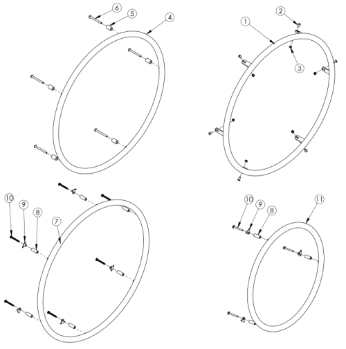 Catalyst E Handrims - Plastic Coated parts diagram
