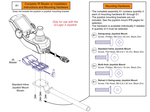 Ir Blaster, Q-logic 3 parts diagram