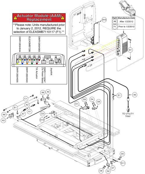 Q-logic W/ Comb Legs Electronics, Tb2 Lift And Tilt (config #42) parts diagram