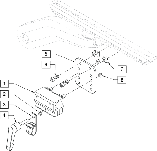 Height Adj Clamp Joystick/omni Mount Sedeo Ergo parts diagram