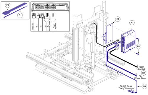 Lift & Recline, Am2, Harnesses And Hardware, Tb3 / Ne+ parts diagram