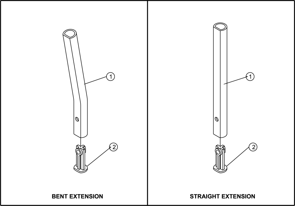Folding Chairs, Footplate Extensions parts diagram