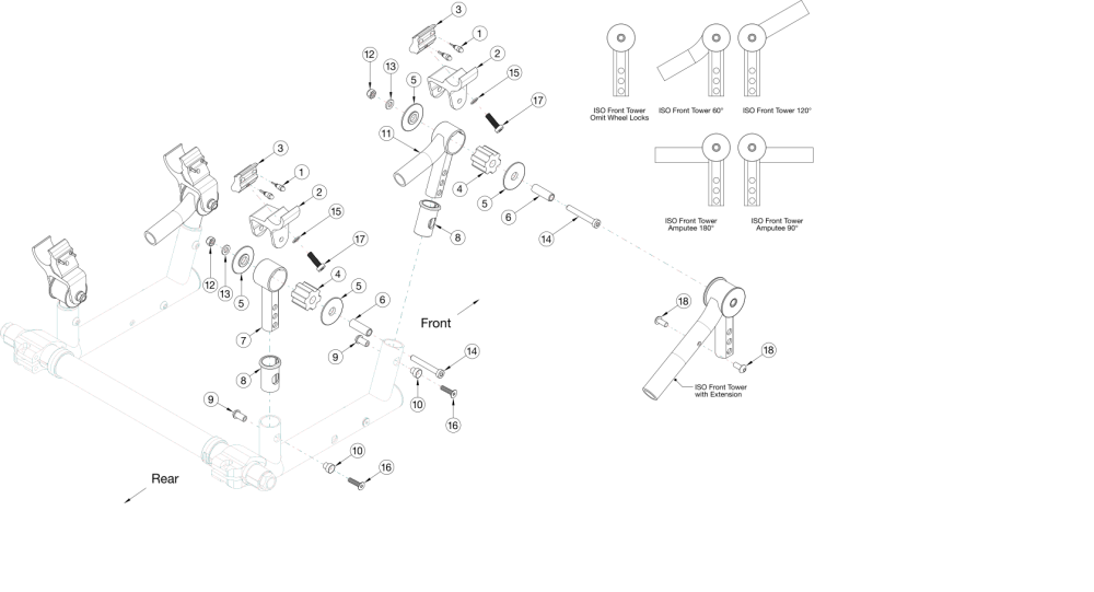 Iso Towers parts diagram