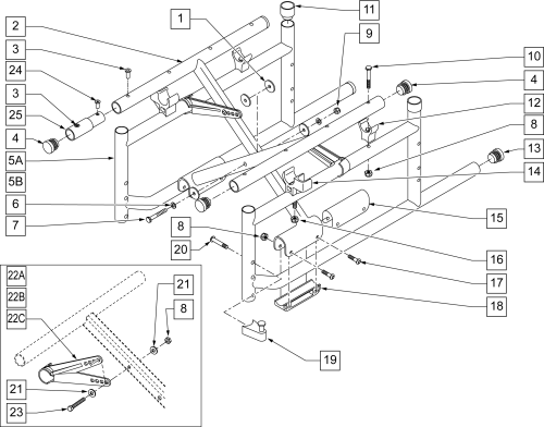 Frame parts diagram