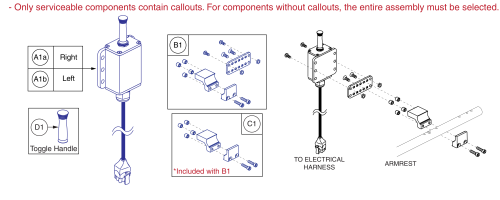 High Power Toggle And Mount, Tubular Arms parts diagram