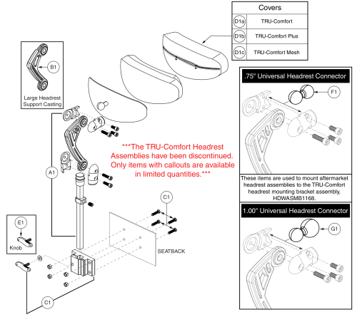 Tru-comfort Headrest Assembly - 8