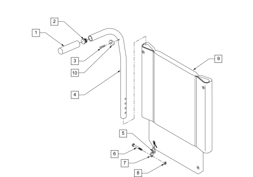 Push Handle Backrest & Uph parts diagram