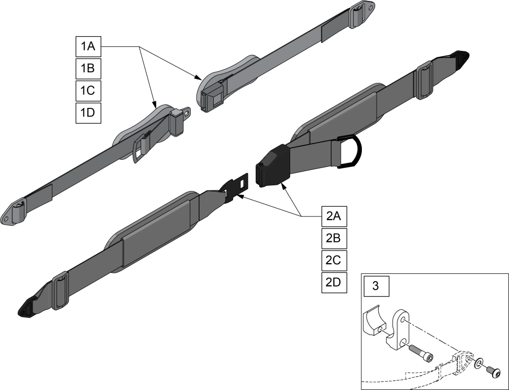 Pelvic Positioning Belts parts diagram