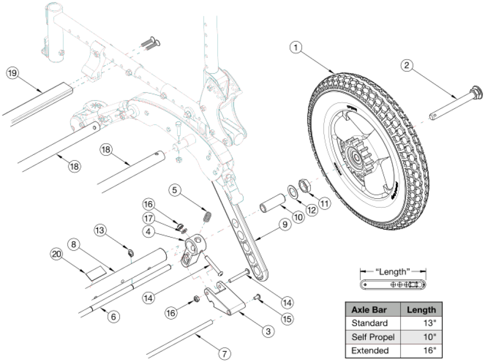 Flip Attendant Foot Lock parts diagram