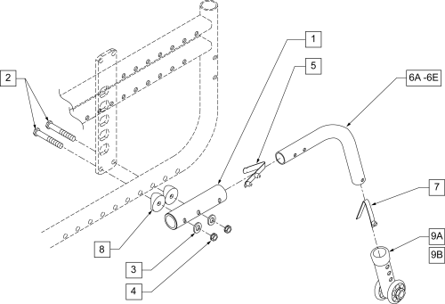 Standard Configuration Rear Anti-tip parts diagram