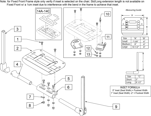 Platform Carbon Fiber Footplate parts diagram