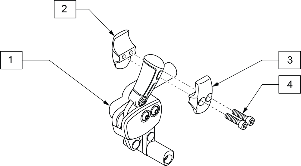 Fold Down Push Wheel Lock (knee Lock) parts diagram