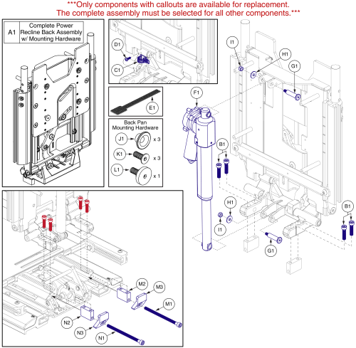 Power Recline Back, Version 1 Tilt Tb3, Occupied Transit parts diagram