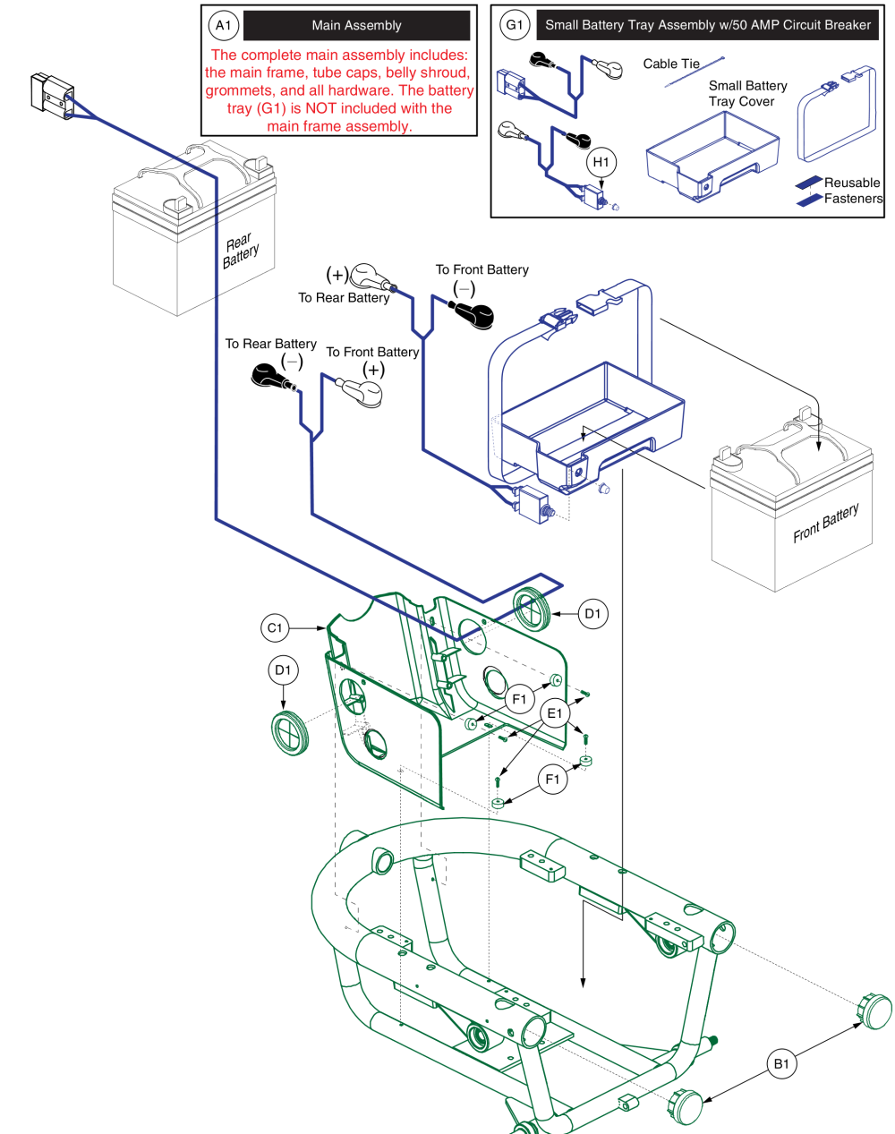 Main Frame For Power Seating (pedestal Actuator), J/q 610 parts diagram