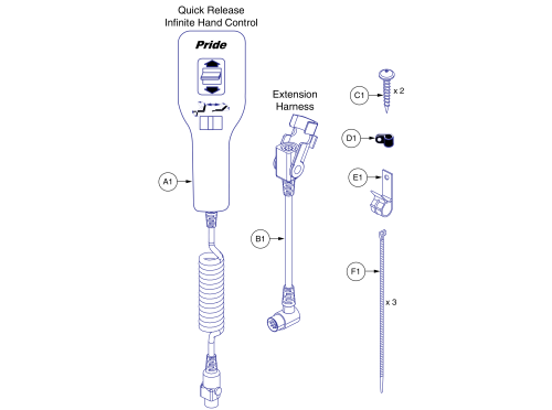 Standard - Toggle Hand Control parts diagram