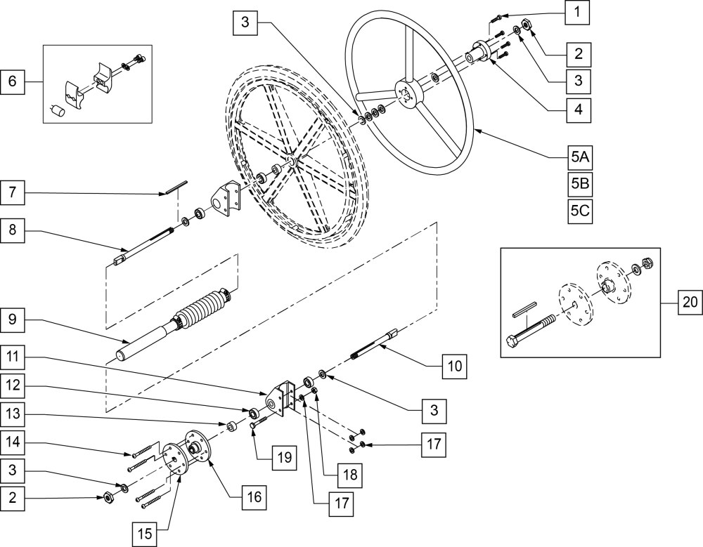 One Arm Drive parts diagram