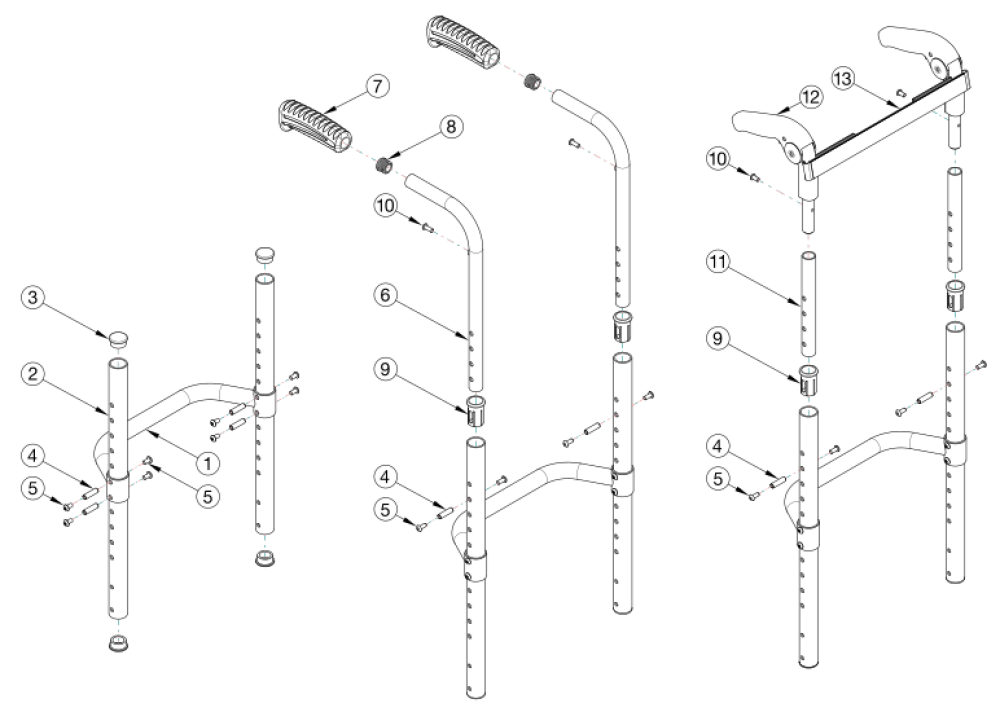 Clik / Rogue Xp Fixed Height Back Post parts diagram