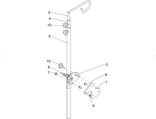 Iv Pole Kit For Rehab parts diagram