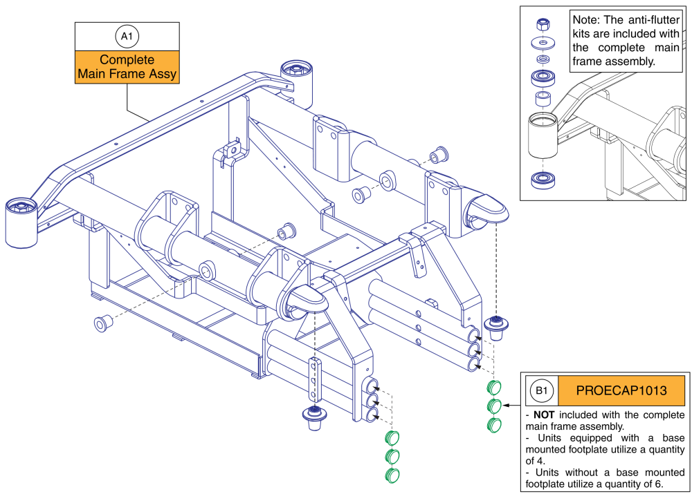 Main Frame, J/q 1450 parts diagram