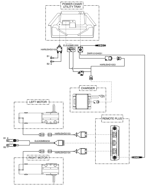 Remote Plus, Electrical System Diagram, Jazzy 1170 Series parts diagram