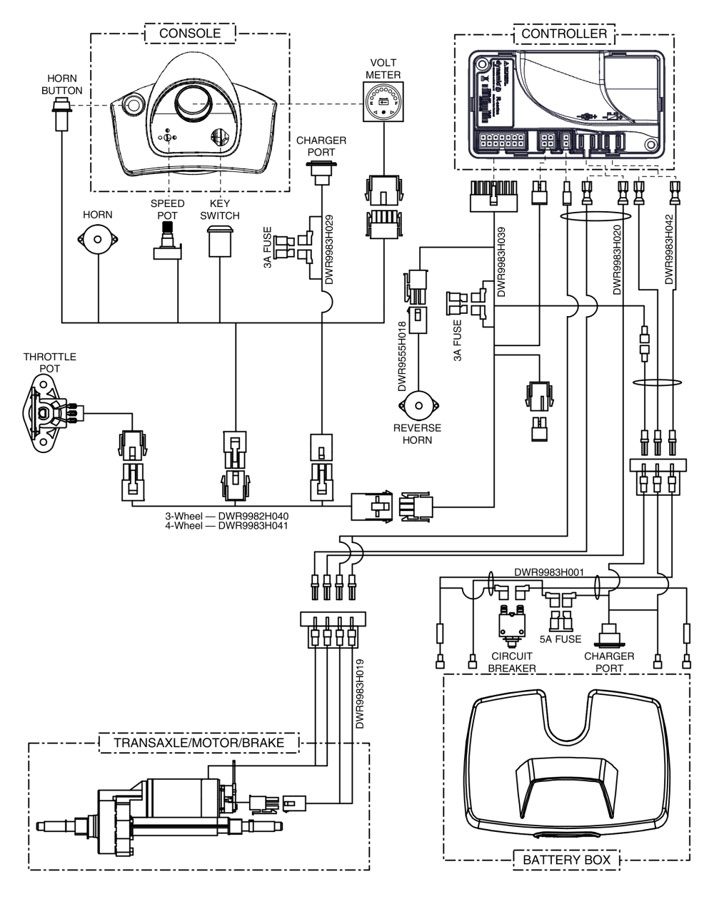 Electrical System Diagram, 12amp, R-series W/ Xlr Console, Gogo Elite Traveller, S40e/s44e parts diagram