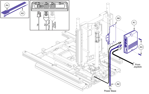 Tilt Only Thru Am1 W/ Bus Cable And Hardware, Tb3 Seating parts diagram