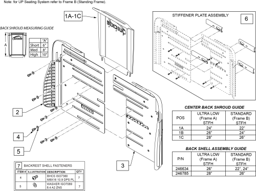Backrest Shell Assembly Ergo parts diagram