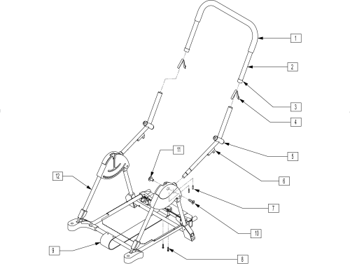 Frame And Push Handle Discontinued parts diagram