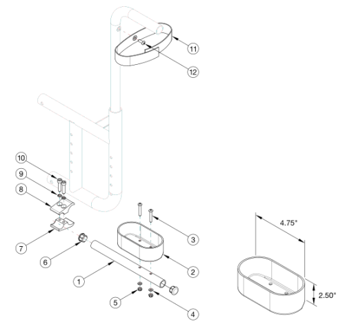 Catalyst Cane And Crutch Holder parts diagram