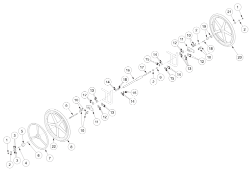 (discontinued) Catalyst / Spark One Arm Drive Blade Style parts diagram