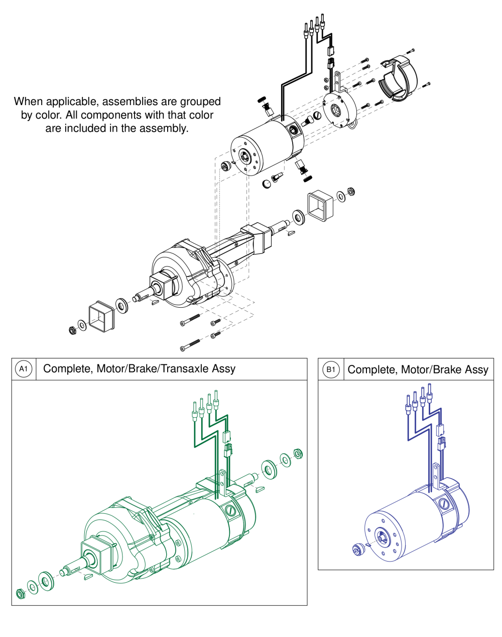 Feishen T2 Motor, (for Model Numbers Ending In 2021 And Prior.) parts diagram