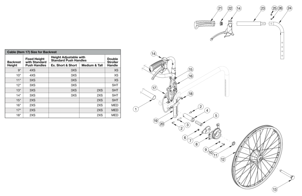Clik / Little Wave Xp Drum Brake parts diagram