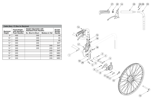 Clik / Little Wave Xp Drum Brake parts diagram