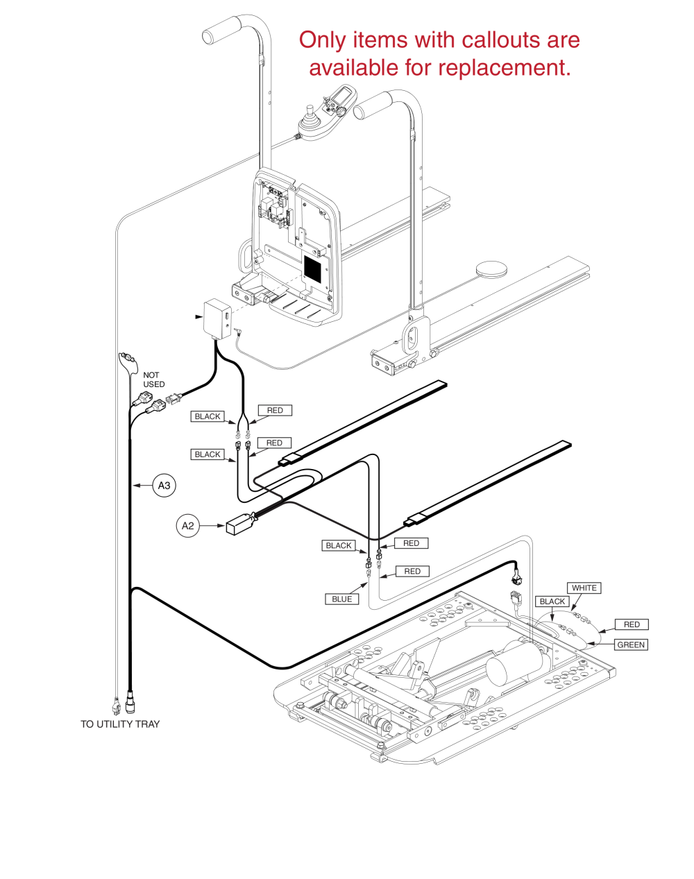 Tb1 Tilt, Q-logic Tilt Thru Single Switch parts diagram