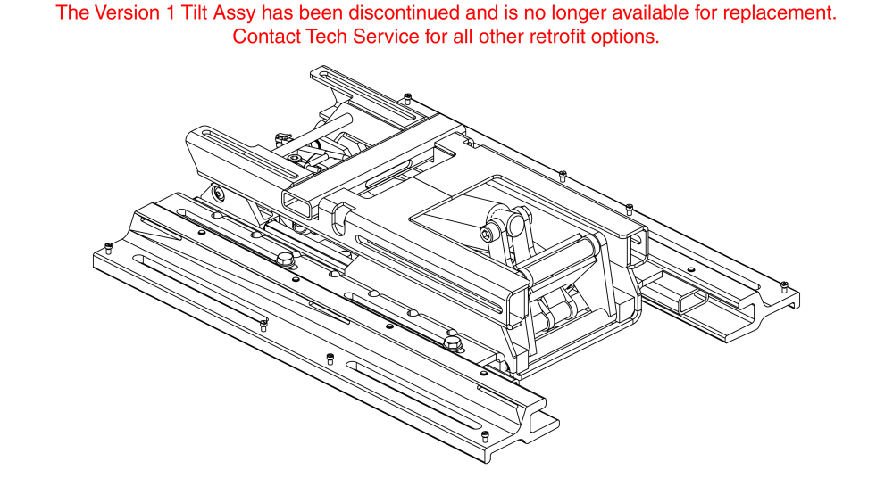 Occupied Transit Tilt Only Base Frame With Actuator, Tb3 parts diagram