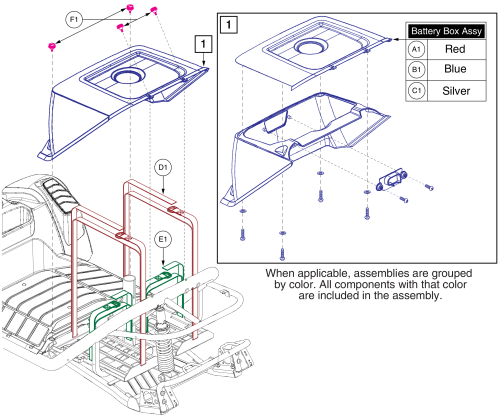 Battery Box Cover - Us, Phase 2 Pursuit Xl - S714 parts diagram