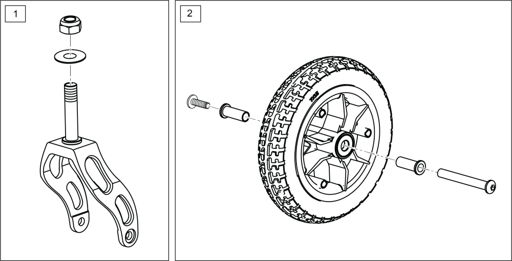 Caster Wheel parts diagram