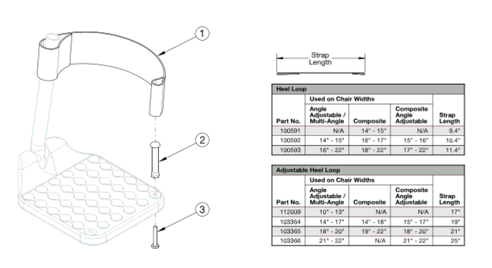 Cr45 Heel Loops parts diagram