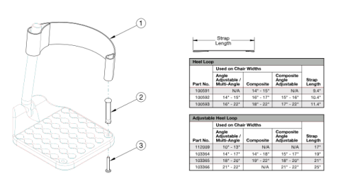 Cr45 Heel Loops parts diagram