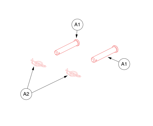 Actuator Mounting Hardware, Single Motor parts diagram