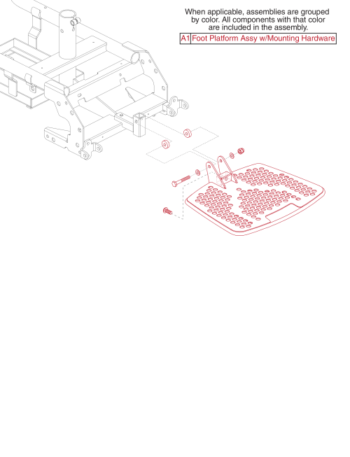 Footrest Assembly, Jazzy Elite 6 parts diagram