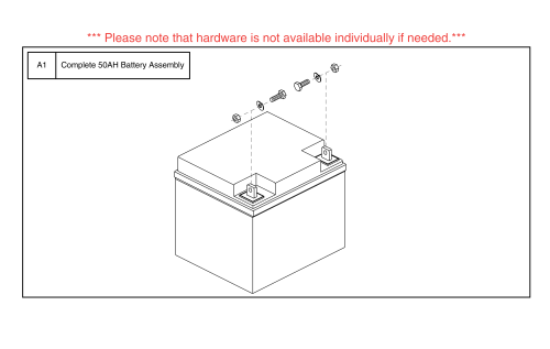 Battery, Agm, 50 Amp Hour (50ah) parts diagram