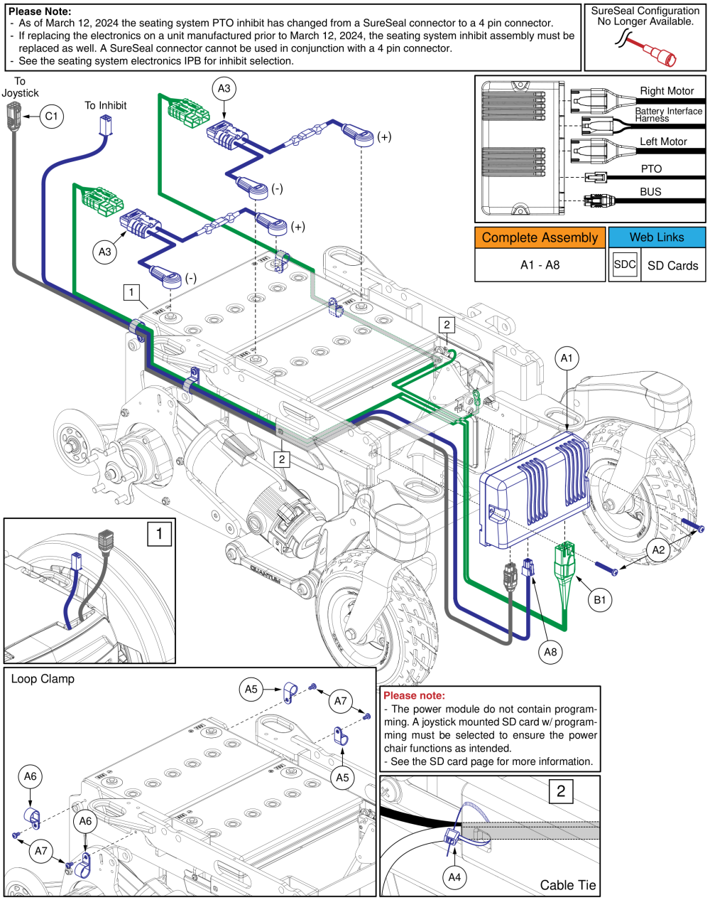 Ql3 Base Electronics, Manual Recline, R-trak parts diagram