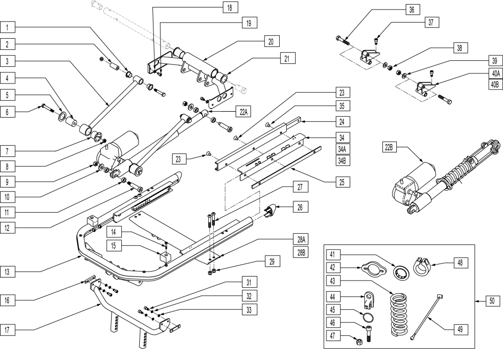 Integrated Tilt Mounting Assm parts diagram