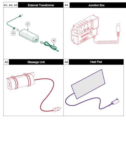 Heat And Massage Control Box, Eleindv1071 parts diagram