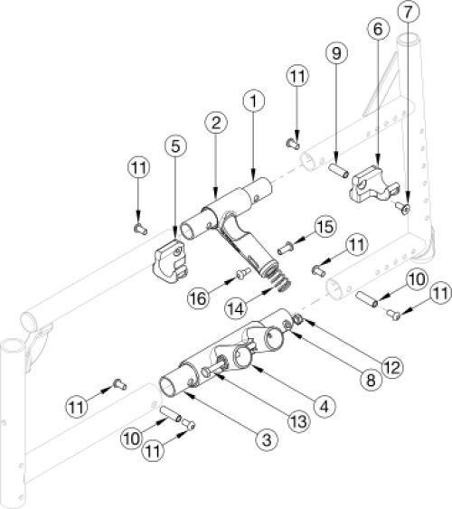Catalyst 5vx Side Frame Assembly - Open Seating (seating System) parts diagram
