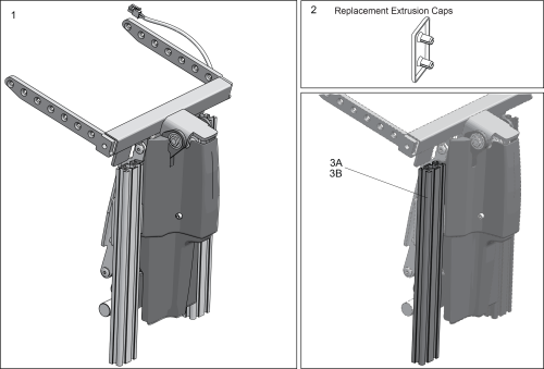 Center Mount Power Elevating parts diagram