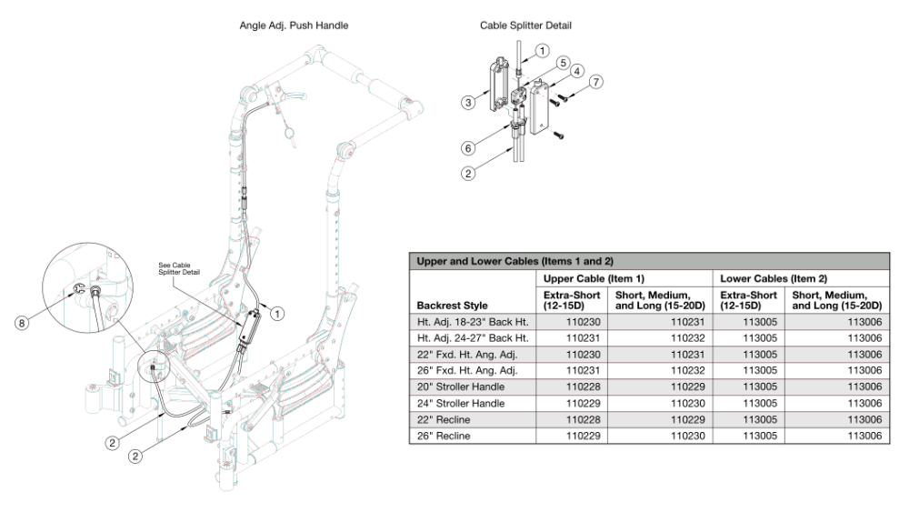 Arc Single Hand Tilt Mechanism - Growth parts diagram